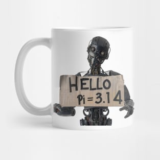 Robot signs Hello World Pi 3.14 (π) Mug